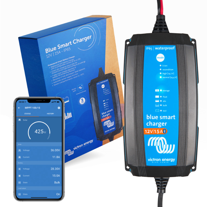 Obrazek produktu Blue Smart IP65 Charger 12/15 + DC connector (SKU: 2643) - importowany z CSV (SunTrack) blank