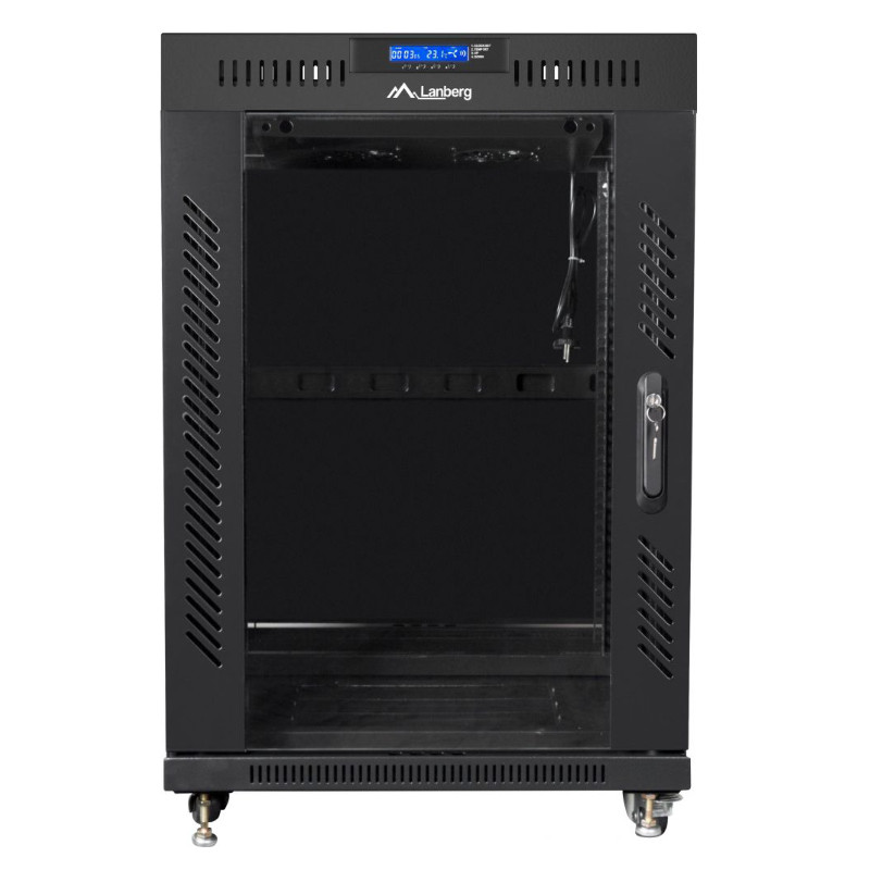 Obrazek produktu Szafa Rack Lanberg 19” 15U FF01-6615-12BL V2 z termostatem (SKU: 3980) - importowany z CSV (SunTrack) blank