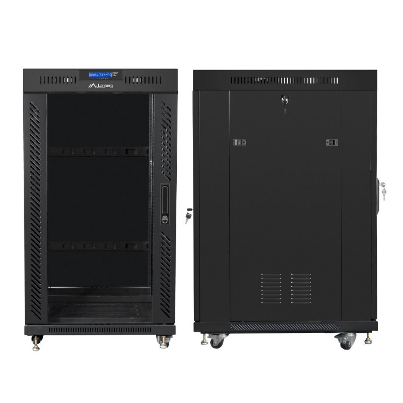Obrazek produktu Szafa Rack Lanberg 19” 22U FF01-6622-12BL V2 z termostatem (SKU: 3981) - importowany z CSV (SunTrack) blank