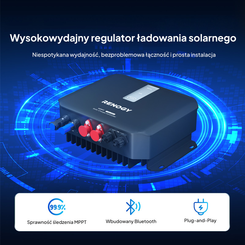 Obrazek produktu Regulator ładowania Renogy 12/24/36/48V 30A MPPT (SKU: 5591) - importowany z CSV (SunTrack) blank