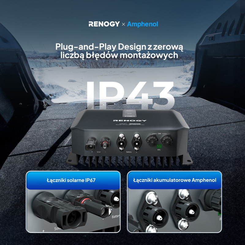 Obrazek produktu Regulator ładowania Renogy 12/24/36/48V 30A MPPT (SKU: 5591) - importowany z CSV (SunTrack) blank