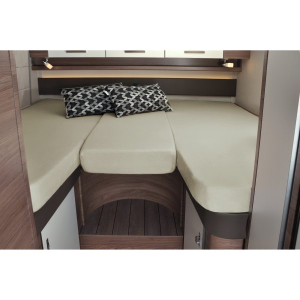 Zestaw Prześcieradeł Dopasowanych, 3 sztuki, do łóżek tylnych, piaskowy (Kolor)