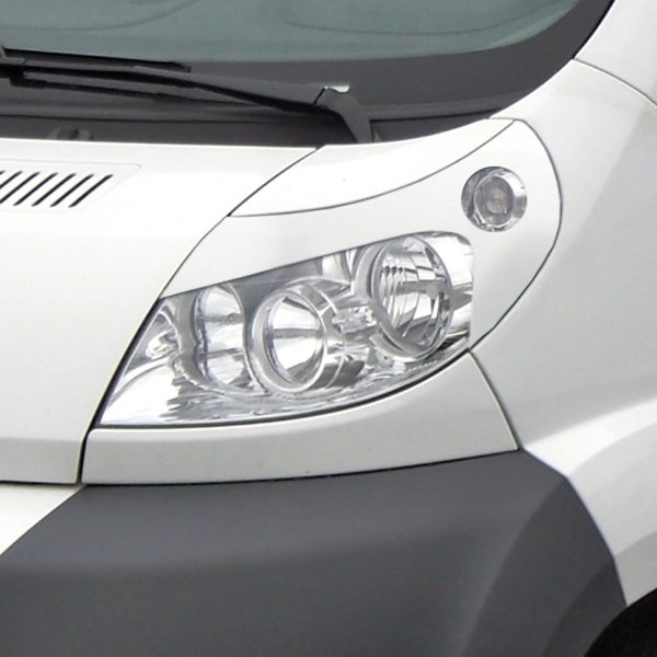 RDX Osłony reflektorów "Evil Eye" wysoki połysk biały dla Fiat Ducato lata modelowe 2006/07 - 2014/04