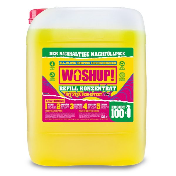 Woshup Środek czyszczący kempingowy Refill Concentrate, 10 l (Zawartość objętość)