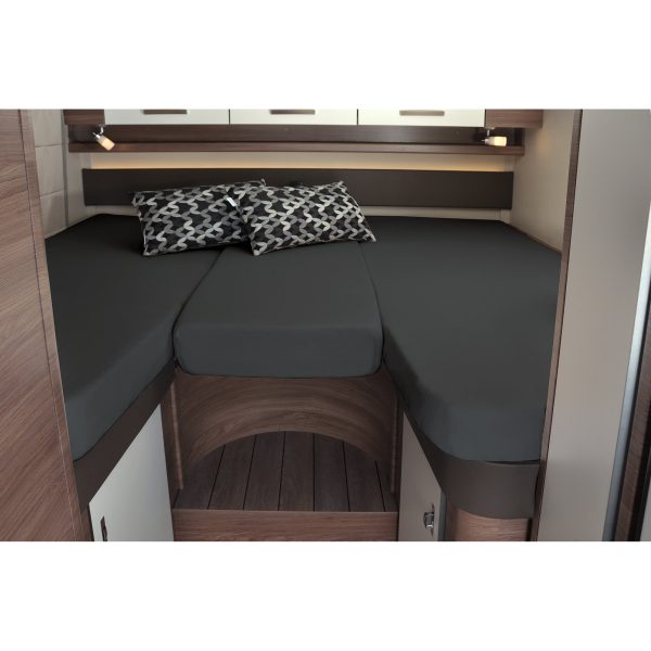 Zestaw Prześcieradeł Dopasowanych, 3 sztuki, do łóżek tylnych, tytanowy (Kolor)