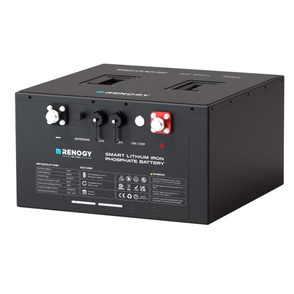 Akumulator Renogy LiFePO4 12V 500Ah Pro Smart z Bluetooth i funkcją samonagrzewania