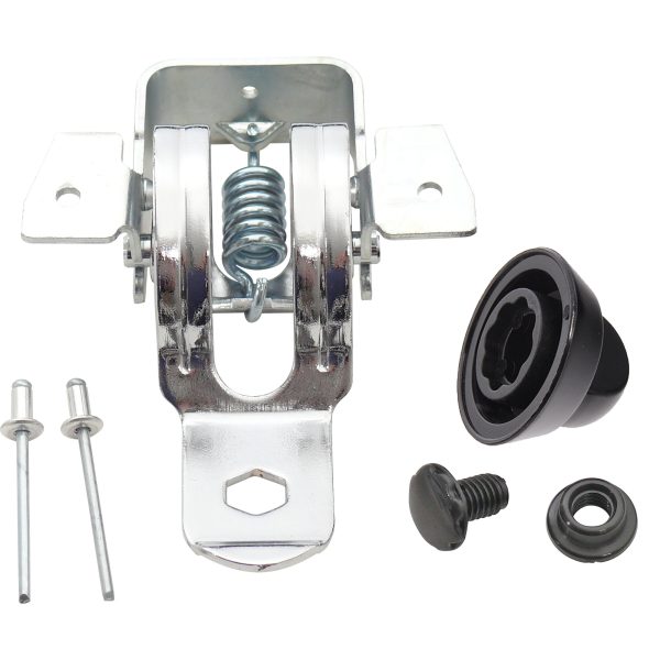 Dometic Zawias do pokryw szklanych serii 8000, stal nierdzewna, wygięty