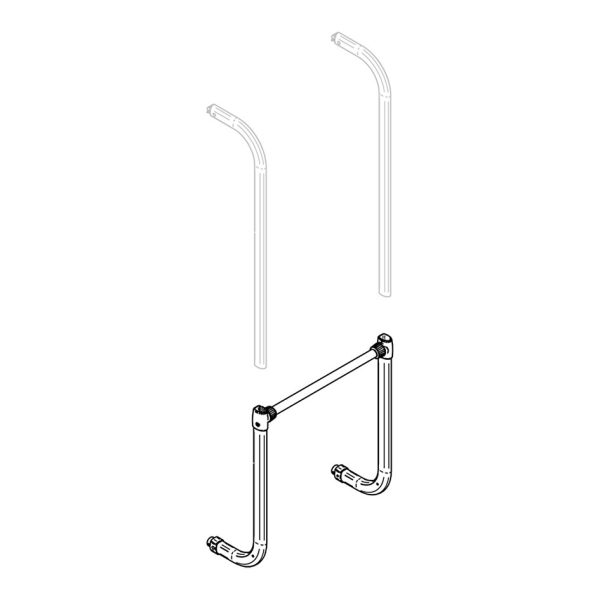 Thule Poprzeczka Ramy Wsparcia i Dolne Ramię Wsparcia Thule Elite G2 / Esse4, Zestaw lewy i prawy