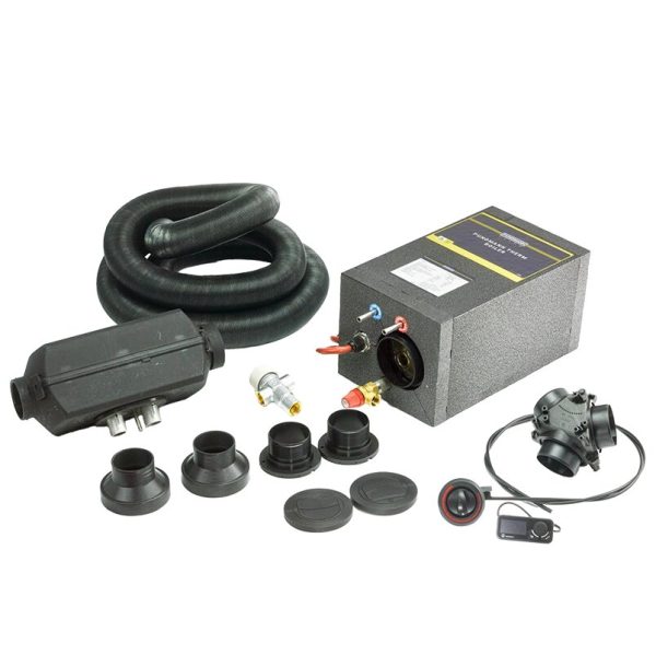 Pundmann Zestaw prysznicowy z ciepłą wodą z ogrzewaniem postojowym 2 kW i podgrzewaczem wody, 12 V (Napięcie znamionowe)