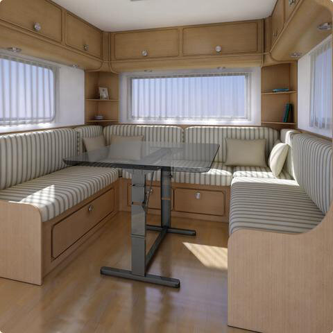 Kesseböhmer Rama Stołu Podnoszącego HTA 116, brązowa, 60 cm (Kolor, Szerokość)