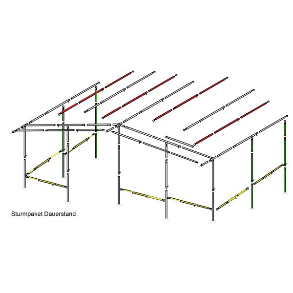 Hahn Zelte Pakiet słupów sztormowych